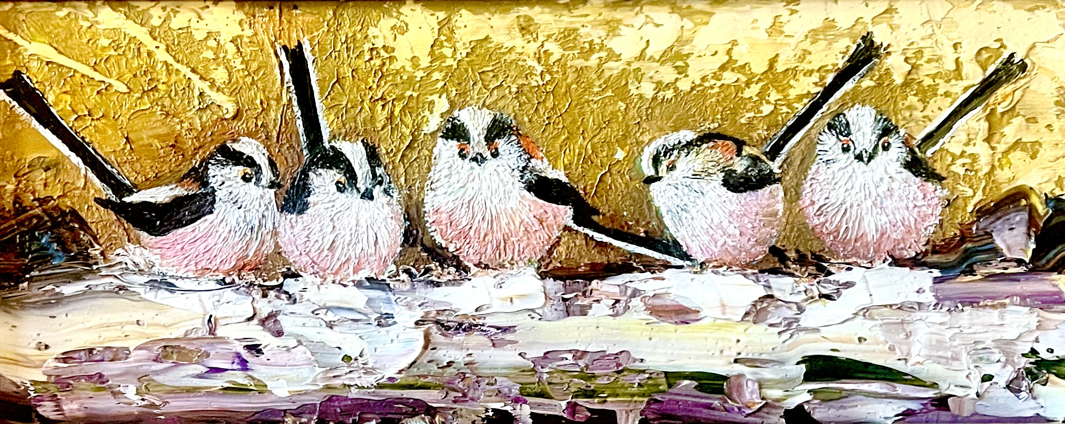 Long Tailed Tits , Having a conference.